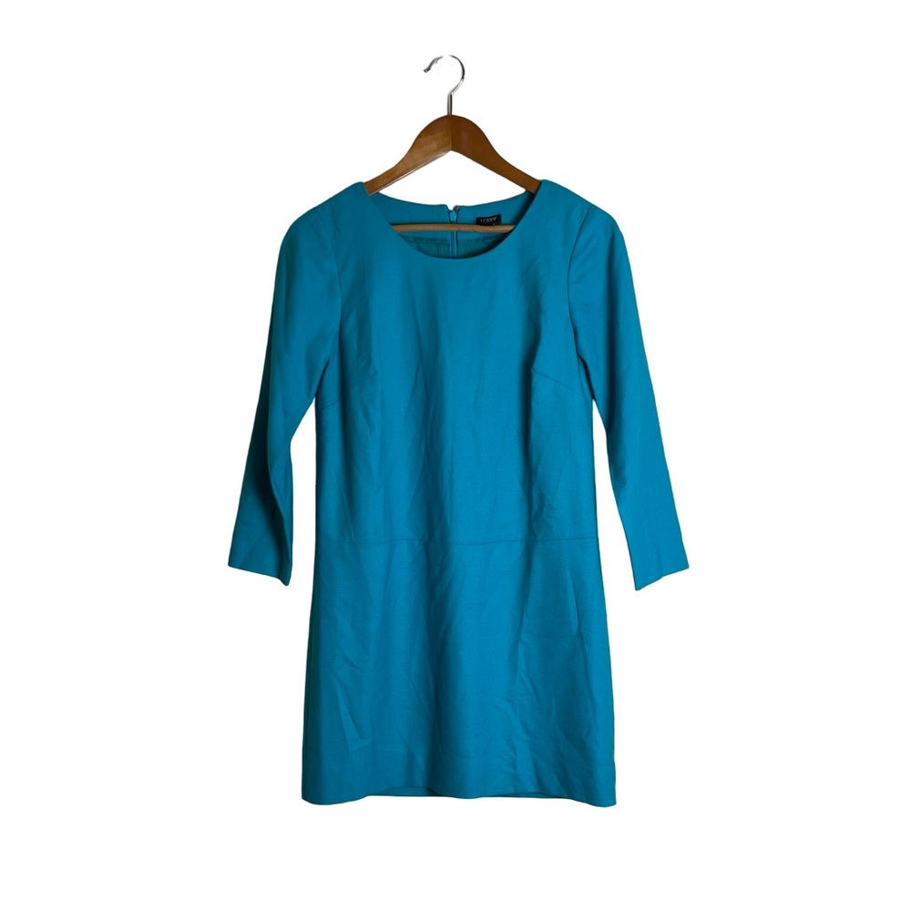 J.‎ Crew blue wool blend dress. Size 0